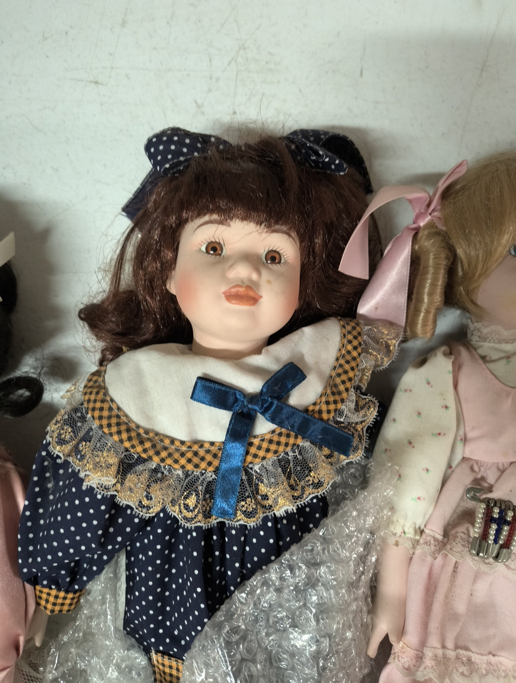 VINTAGE Lot of 4 Porcelain Dolls, Pre-Owned