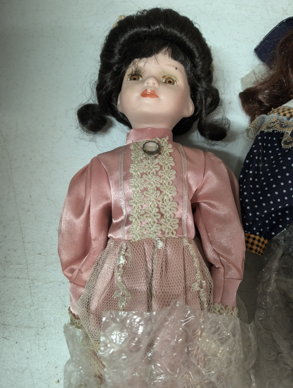 VINTAGE Lot of 4 Porcelain Dolls, Pre-Owned