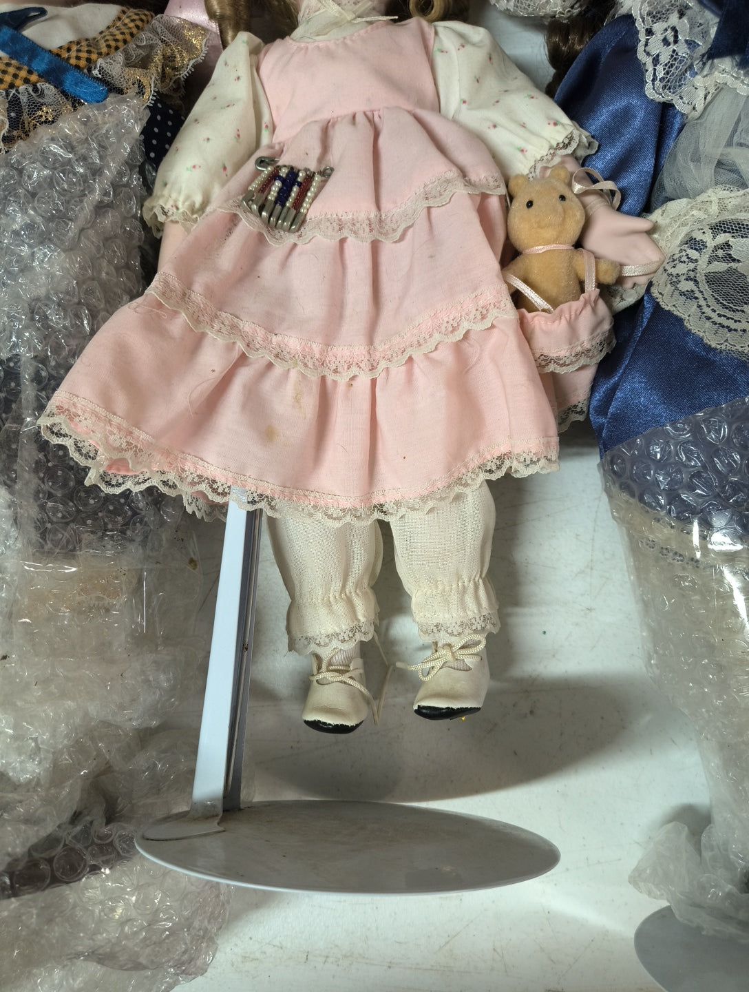 VINTAGE Lot of 4 Porcelain Dolls, Pre-Owned