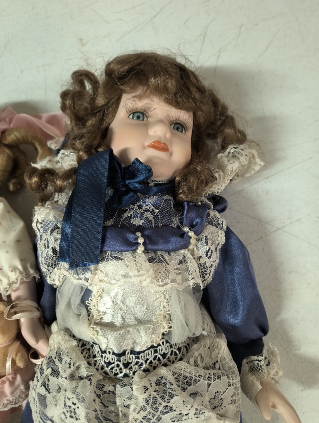 VINTAGE Lot of 4 Porcelain Dolls, Pre-Owned